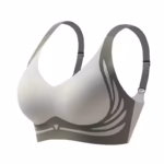 Draadloze naadloze beha met lift effect (set van 4) in saliegroen - detailopname