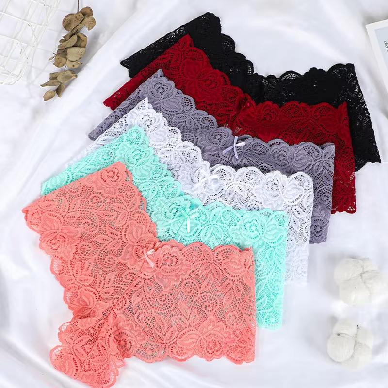 Women's Floral Lace Hipster Panties (6-Pack) Dames Bloemen Kant Hipster Slips