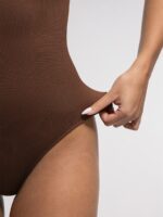 Geribbelde Mouwloze Shaping Brief Bodysuit met Ritssluiting - Afbeelding 6