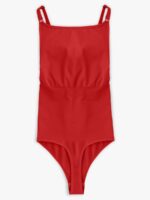 Naadloze Cami Thong Bodysuit met Uitneembare Pads - Afbeelding 8