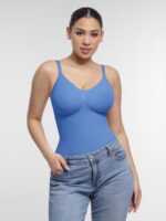 Naadloze Zandloper Borstondersteunende Sculpting Bodysuit - Afbeelding 4